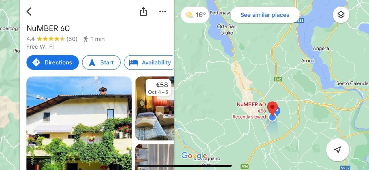 Number 60 Bed & Breakfast Borgomanero Ngoại thất bức ảnh